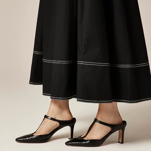 J Crew Skirt 4 Contrast Stitch Blue - Picture 4 of 12